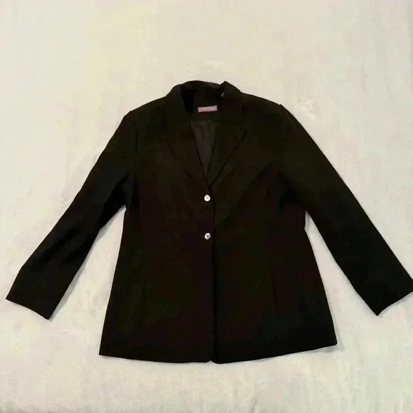 Valerie Steven’s Silk Women’s Blazer Size 16 Black - Picture 1 of 9